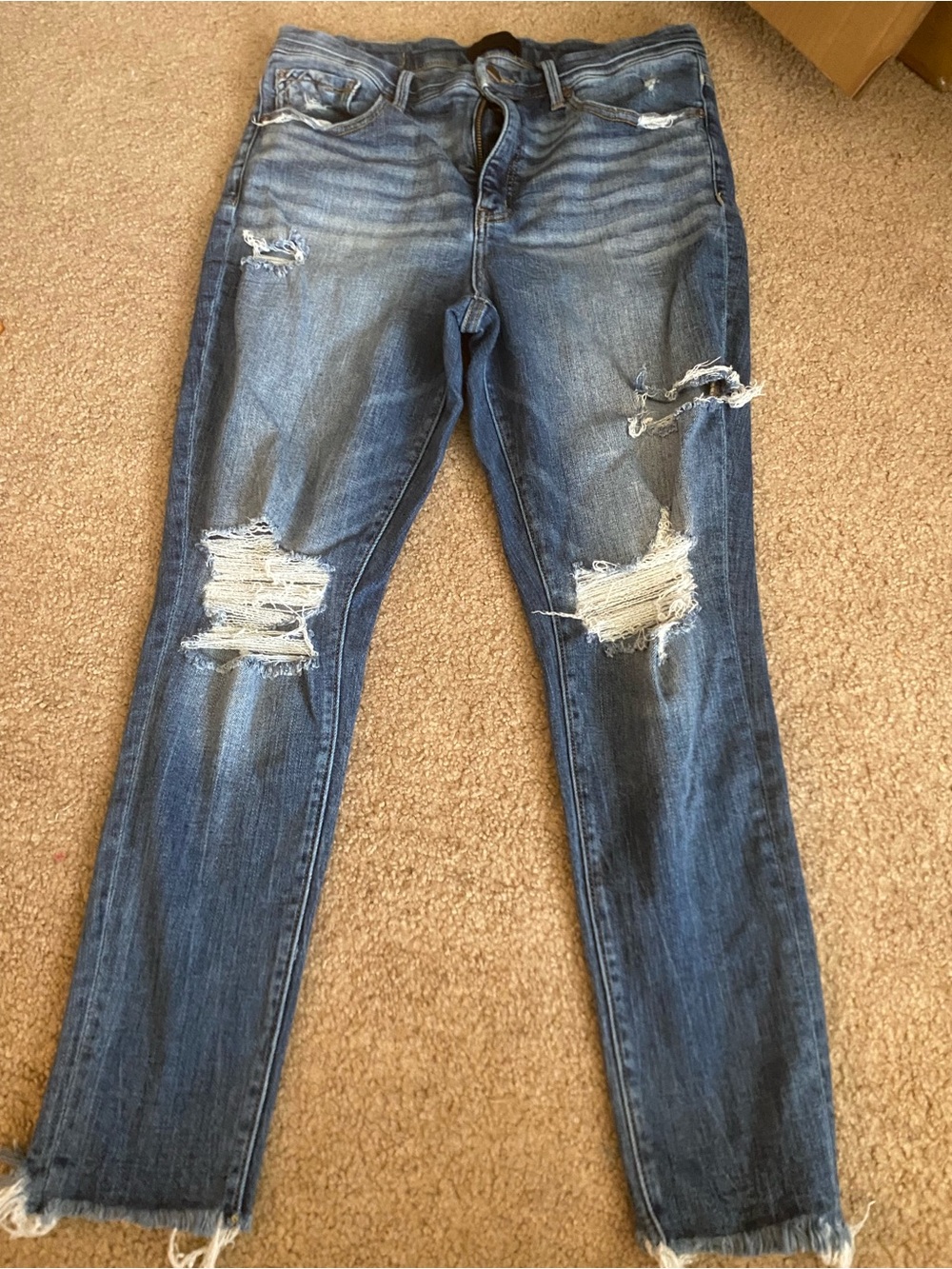 Buckle Black Fit No.75 Ankle Skinny Distressed Jeans 31x27